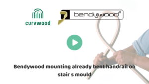 Bendywood mounting bent handrail stair video