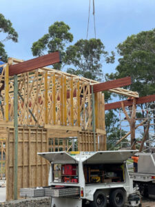 Placing the First Steps Count, Taree, glue laminated blue gum beams